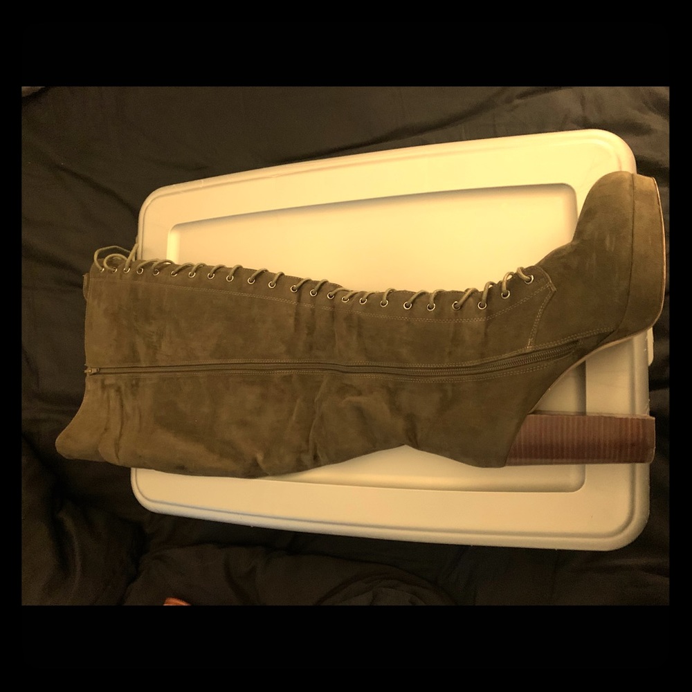 Gently worn Torrid over the knee lace up boots